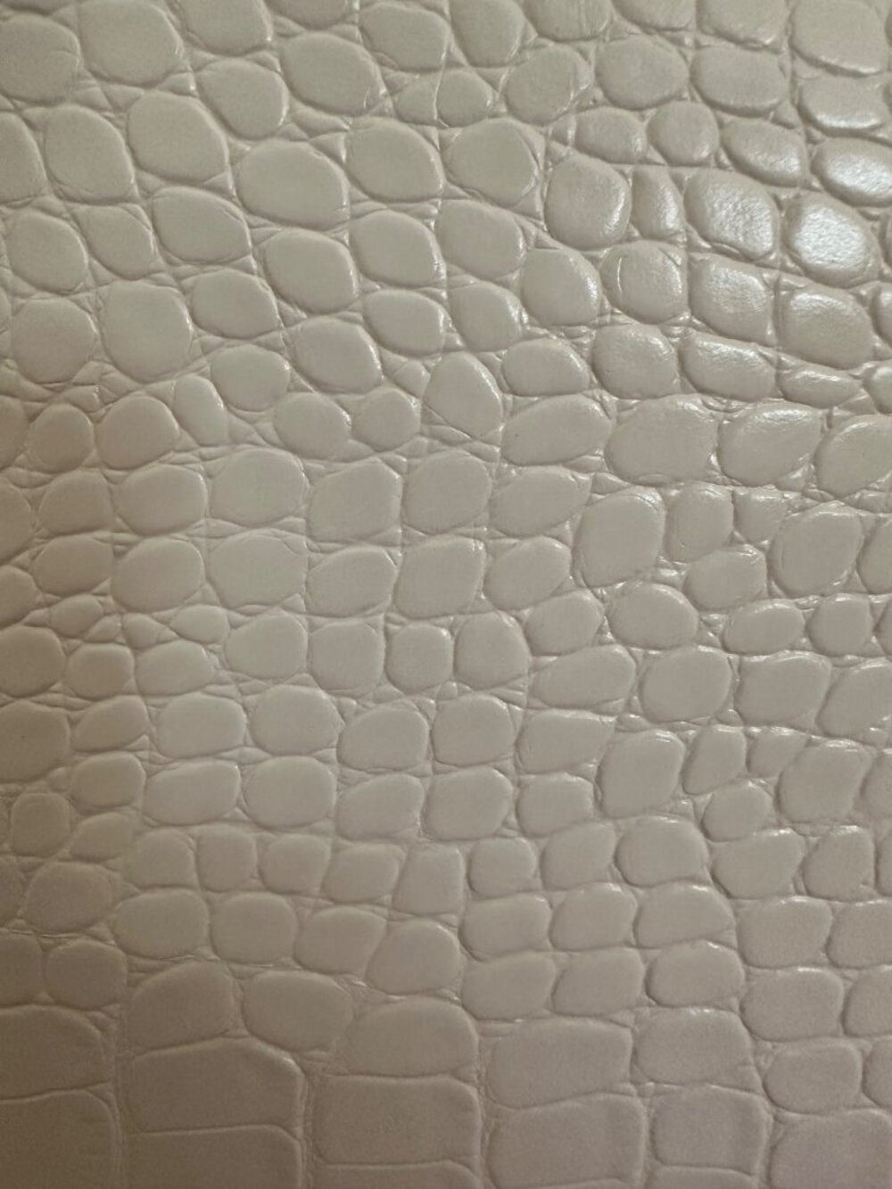 Sunnycity Milano Italy White Faux Croc Shoulder Bag With Gold Accents - Picture 10 of 16